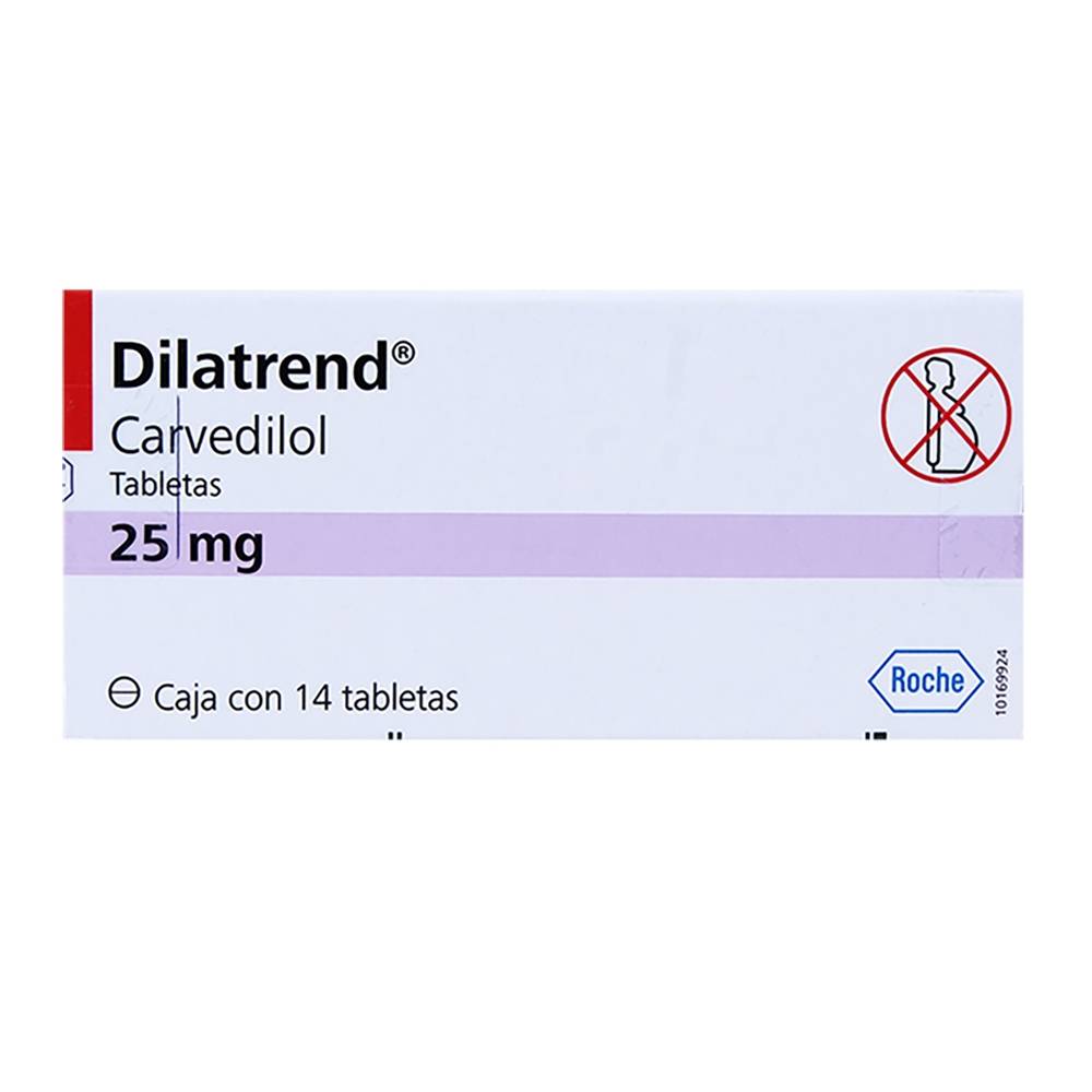 مكونات اقراص ديلاتريند DILATREND 25MG TABLET: