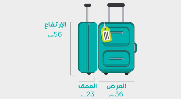 أبعاد الشنط المسموح بها على الخطوط الجوية السعودية 